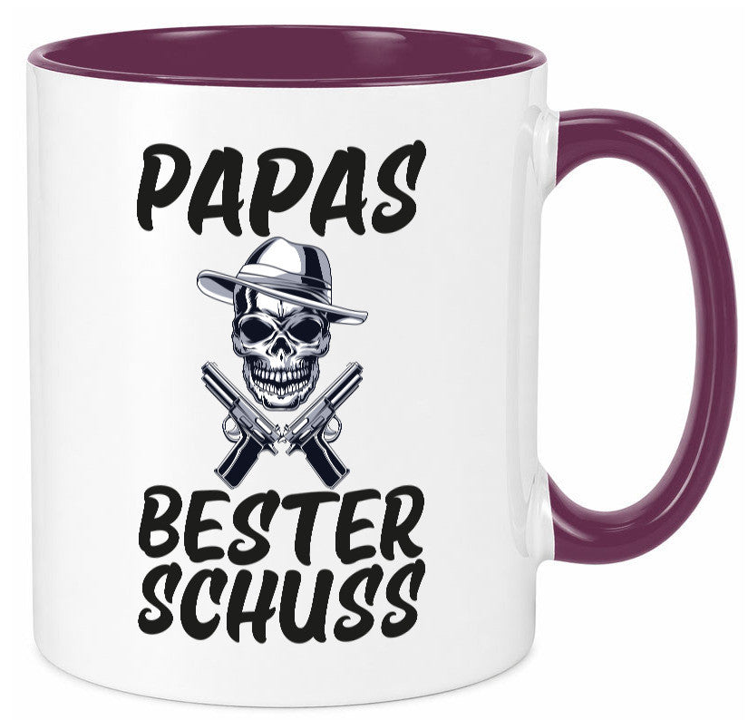 Papas bester schuss | Vatertag Papa der Welt Humor Familie Geschenkidee Tasse