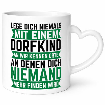 Lege dich nie mit einem Dorfkind an | Landleben Provinz lustiger Spruch