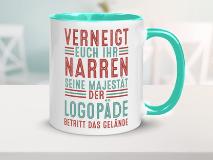 Verneigt euch: Logopäde | Sprachtherapie Geschenkidee Humor Tasse