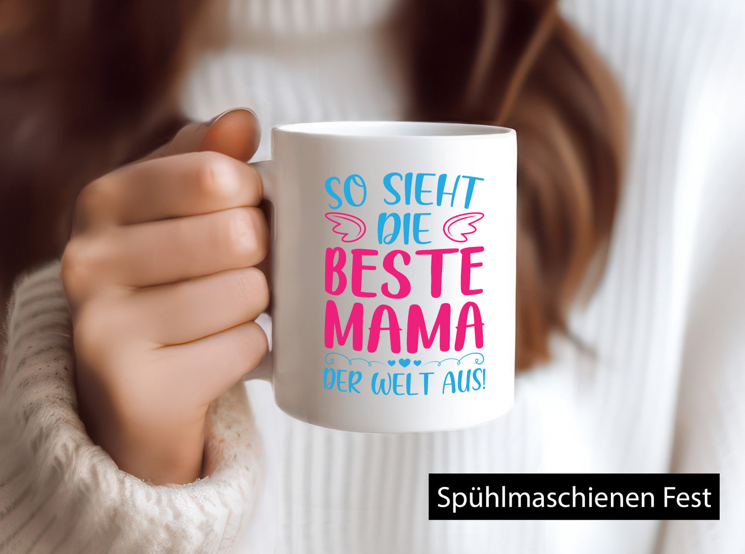 Beste Mama der Welt | Herzchen Geschenk Familie Geschenkidee lustiger Spruch