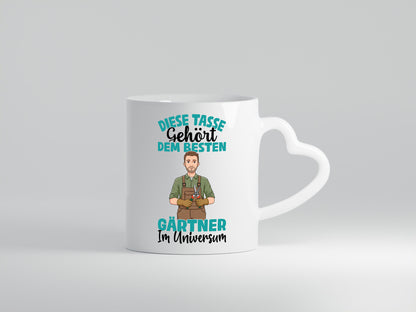 Im Universum: Gärtner | Gartenbau Geschenkidee Humor Tasse