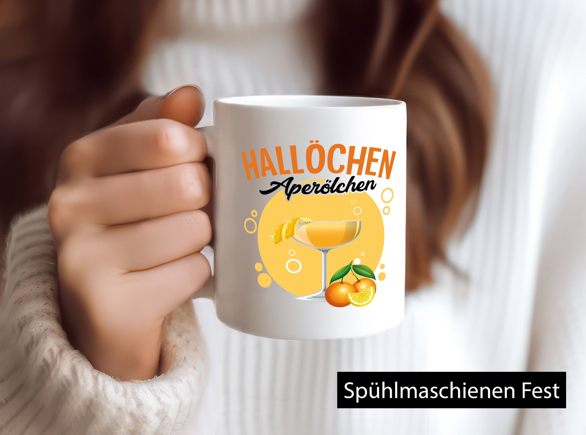 Hallöchen Aperölchen | Trinken Party lustig Humor Geschenkidee Geschenk Tasse