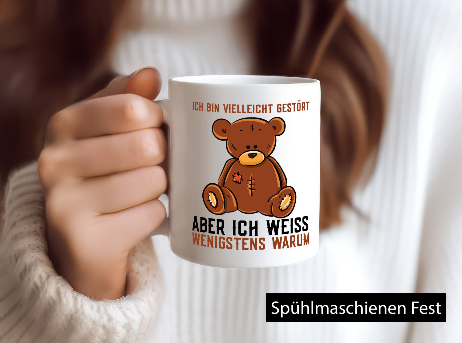 Ich bin vielleicht gestört | Verrückt Bär Comic Humor lustiger Spruch Geschenk
