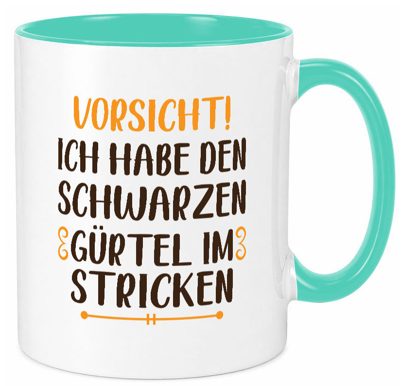Schwarzen Gürtel im Stricken | Stricknadel lustiger Spruch Geschenk Humor