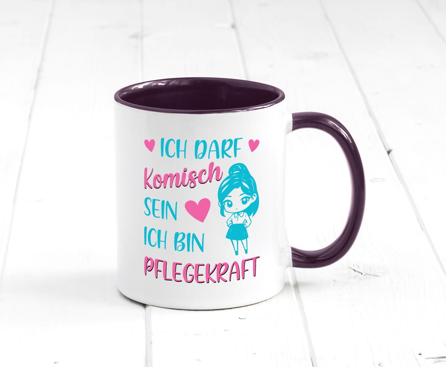 Ich darf komisch sein | Pflegekraft Geschenkidee Humor Tasse