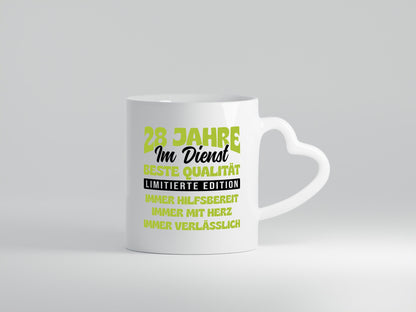 28 Jahre im Dienst | Jubiläum Arbeit v4 Geschenkidee Kollegen Büro Humor Tasse