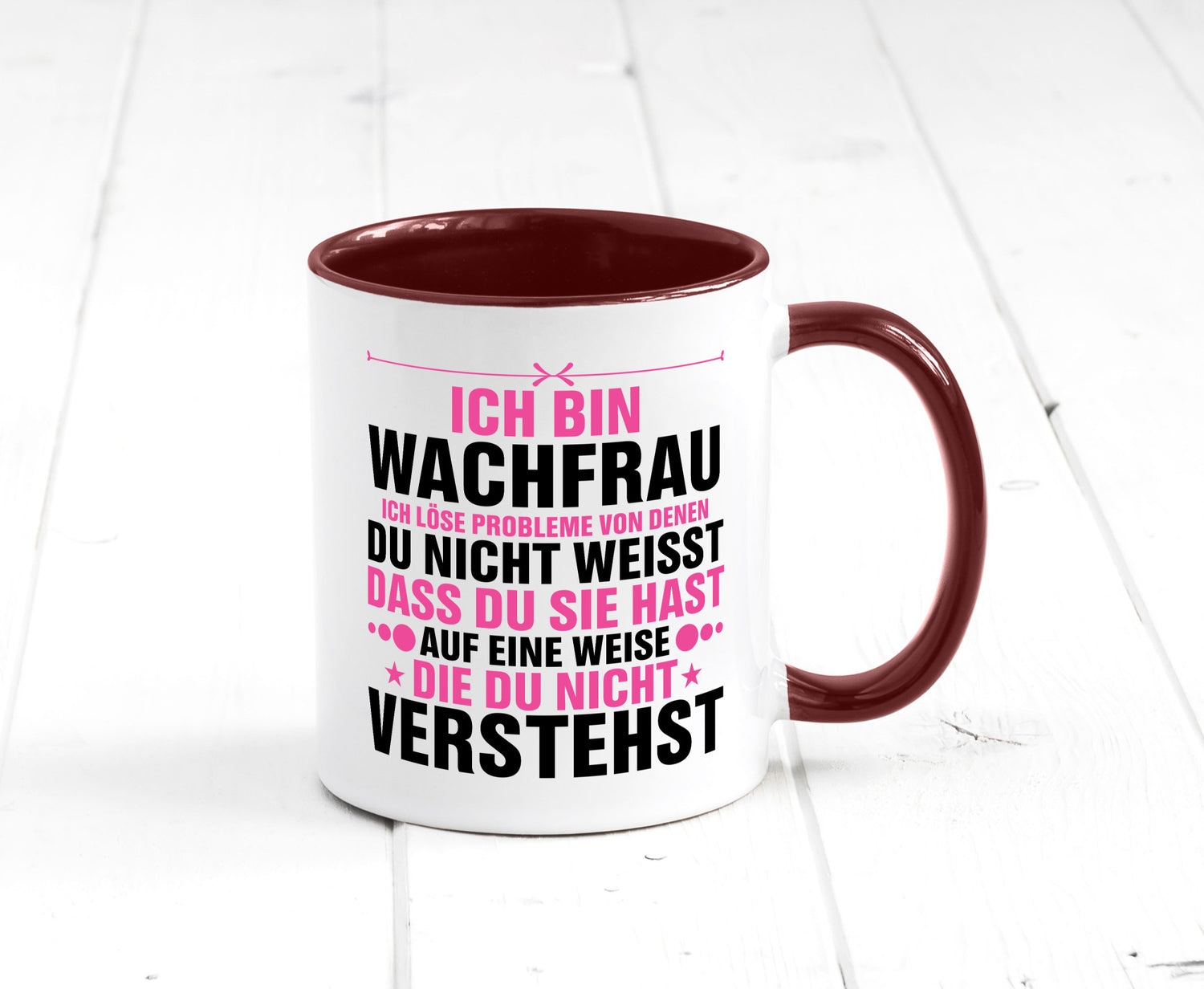 Löse Probleme: Wachfrau | Wachpersonal Nachtwächter Geschenk Humor Geschenkidee