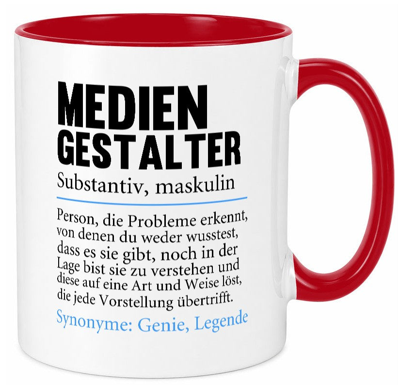 Mediengestalter | Beruf Medien Humor v2 Arbeit Kollegen Büro Geschenkidee Tasse