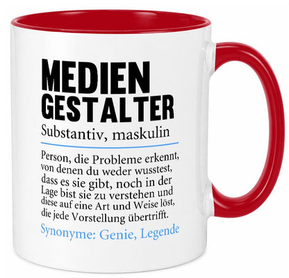 Mediengestalter | Beruf Medien Humor v2 Arbeit Kollegen Büro Geschenkidee Tasse