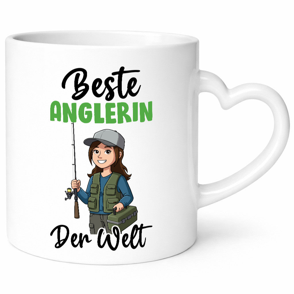Beste Anglerin | Angeln Fischerin v2 lustig Humor Geschenkidee Geschenk Tasse