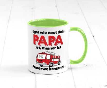 Cooler Papa | Feuerwehrmann Bester der Welt Humor Geschenkidee Tasse
