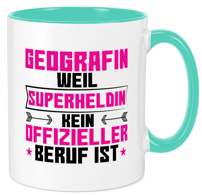 Superheldin Geografin | Geografie Geschenkidee Humor Tasse