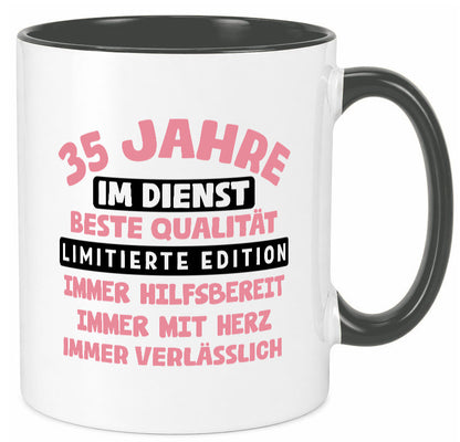 35 Jahre im Dienst | Jubiläum Arbeit v11 lustig Kollegen Büro Geschenk Tasse