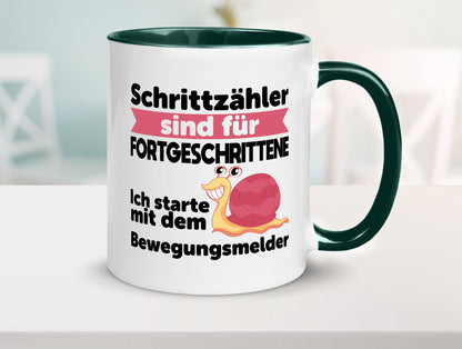Schrittzähler Fortgeschrittene, Bewegungsmelder | Schnecke Geschenk Humor