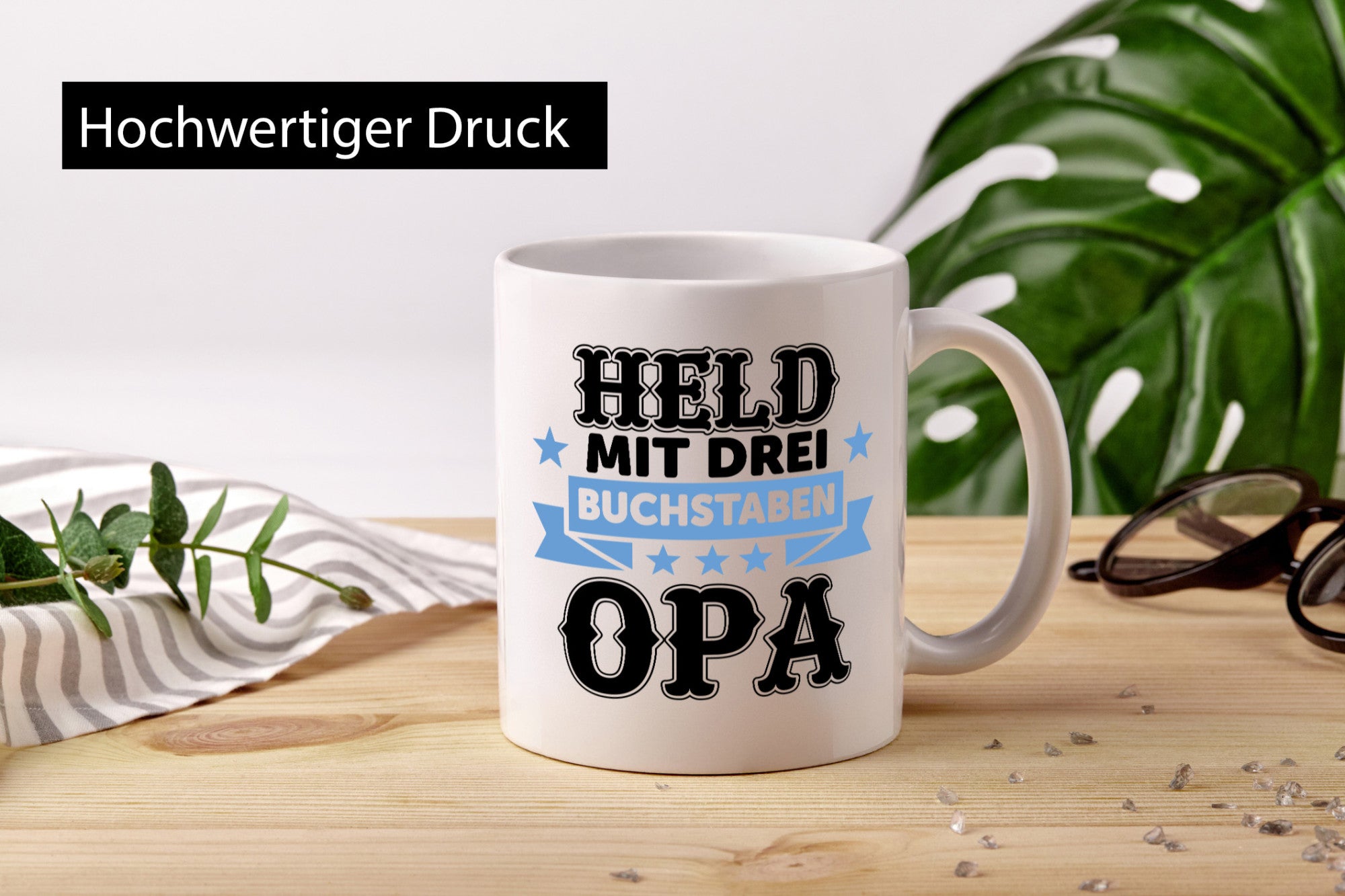 Held, drei Buchstaben, Opa | Held Sterne Auszeichnung lustiger Spruch Geschenk