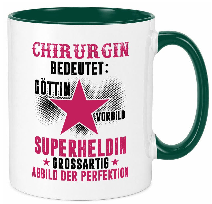 Bedeutung von Chirurgin | Chirurgie Krankenhaus lustiger Spruch Geschenk Humor Tasse