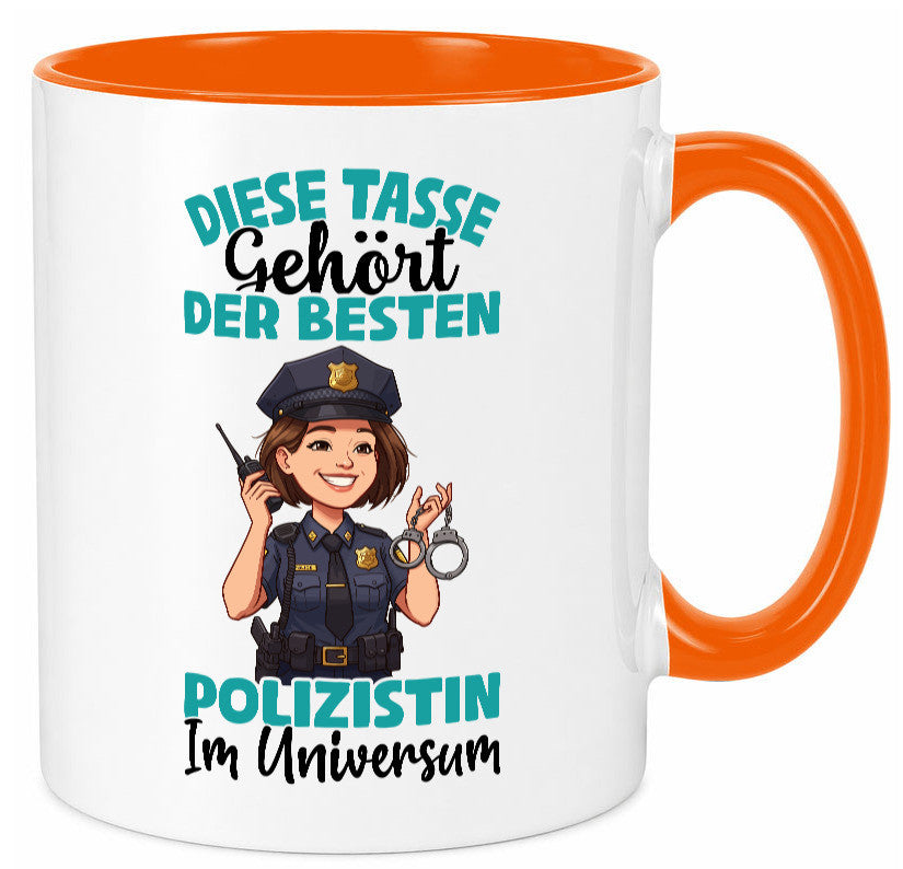 Im Universum: Polizistin | Beruf Polizei Geschenkidee Arbeit Kollegen Büro Tasse