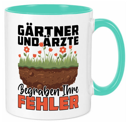 Gärtner und Ãrzte begraben ihre probleme | Humor Geschenkidee Tasse