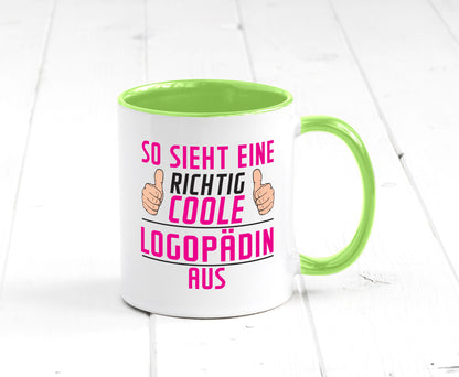 Richtig Coole Logopädin | Sprachtherapie Humor Geschenkidee Tasse