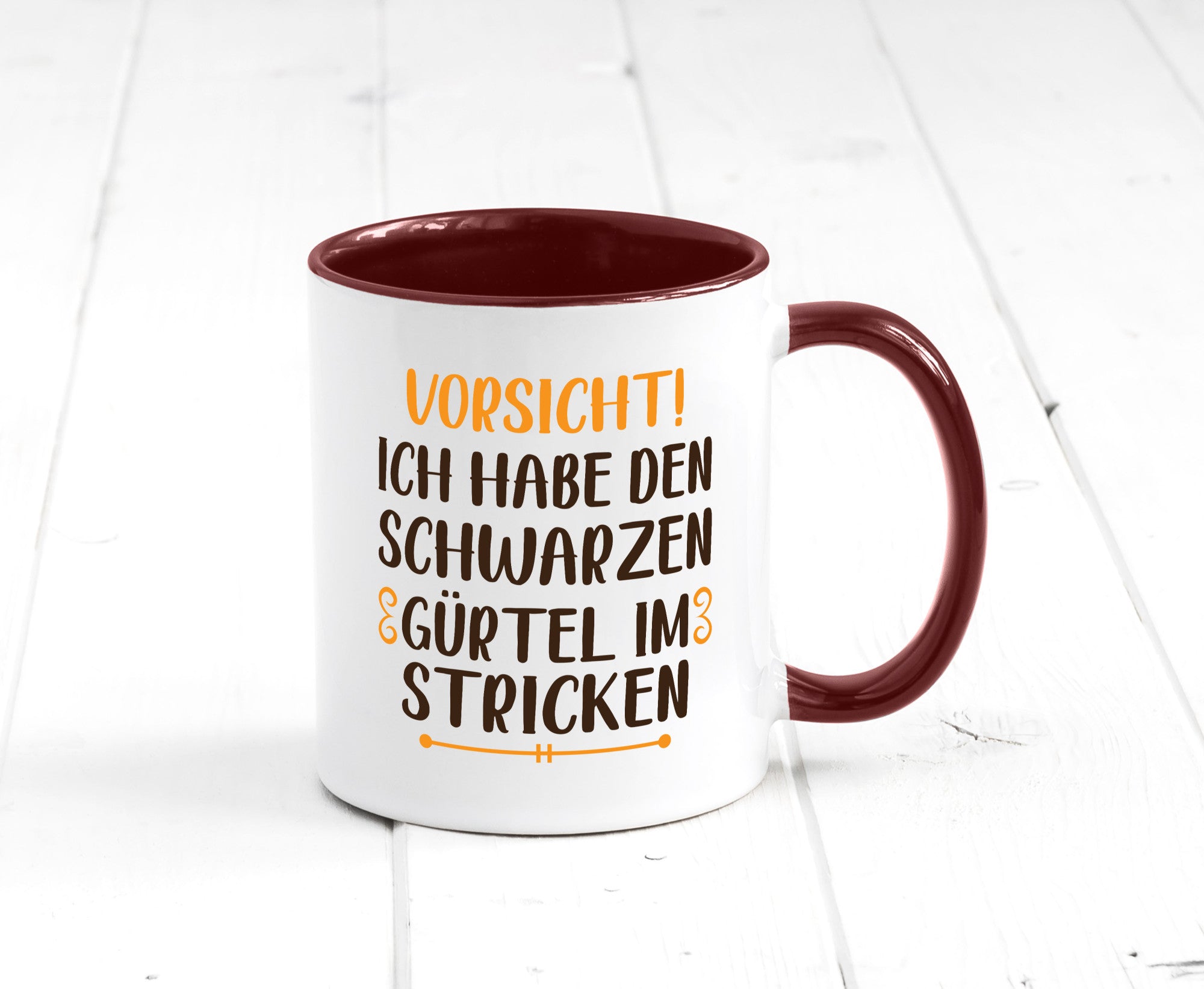 Schwarzen Gürtel im Stricken | Stricknadel lustiger Spruch Geschenk Humor