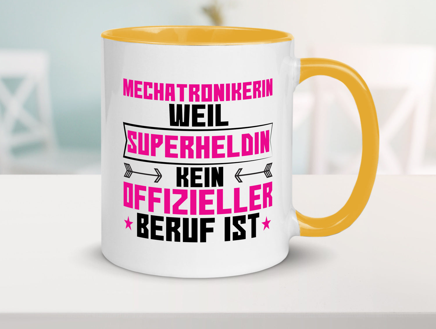 Superheldin Mechatronikerin | KFZ Werkstatt Geschenkidee Humor Tasse