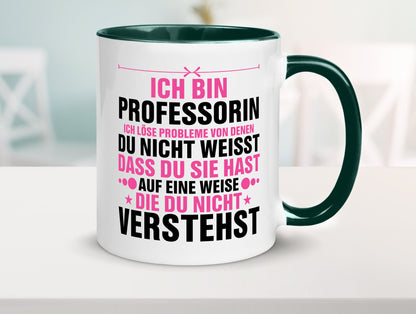 Löse Probleme: Professorin | Uni Universität v2 Geschenkidee Humor Tasse