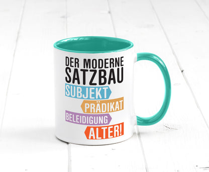 Moderner Satzbau | Lehrer Lehrerin Kollege lustig Arbeit Kollegen Büro Geschenk