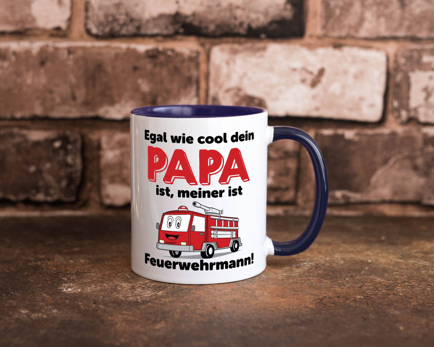 Cooler Papa | Feuerwehrmann Bester der Welt Humor Geschenkidee Tasse