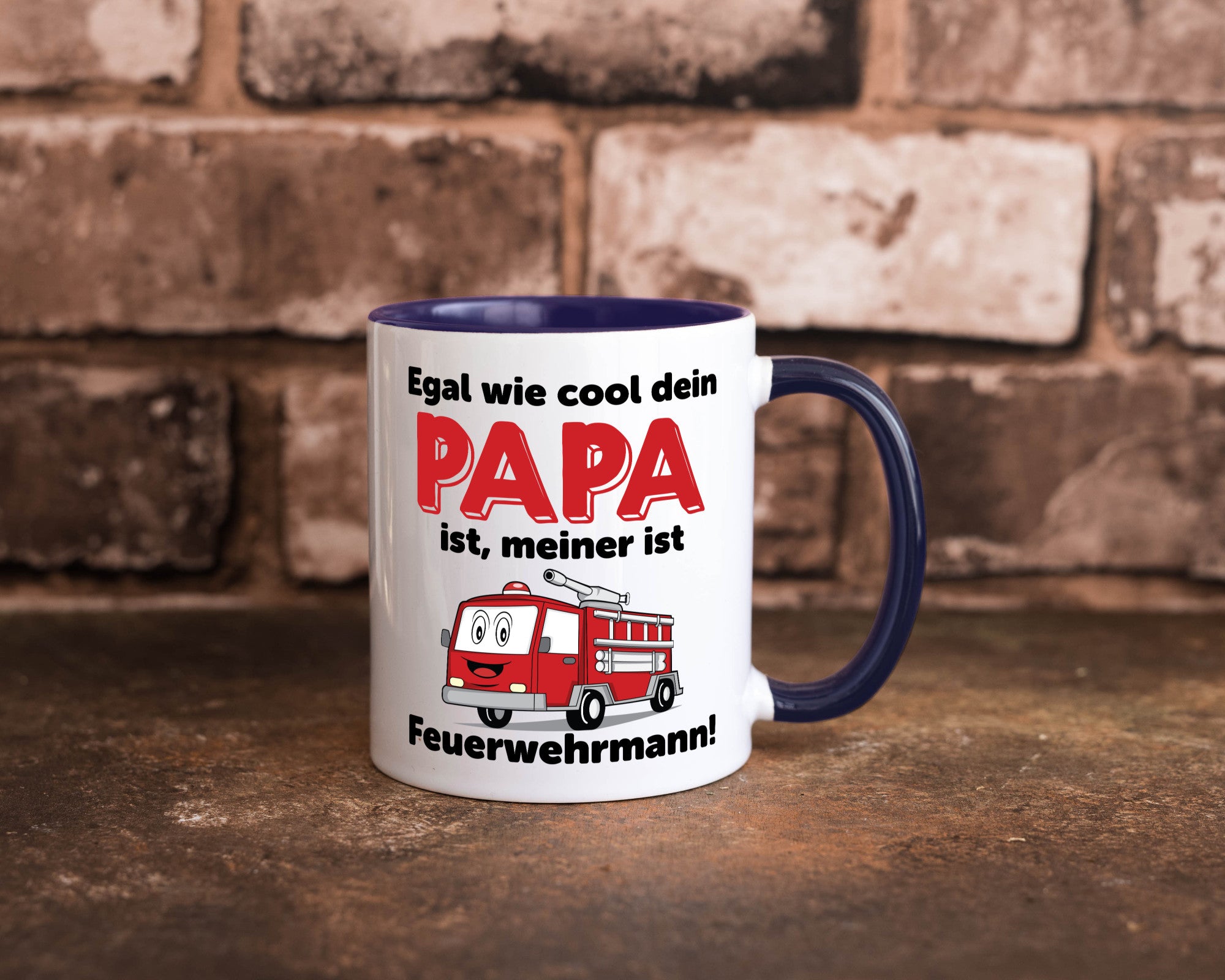 Cooler Papa | Feuerwehrmann Bester der Welt Humor Geschenkidee Tasse