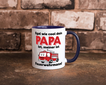 Cooler Papa | Feuerwehrmann Bester der Welt Humor Geschenkidee Tasse