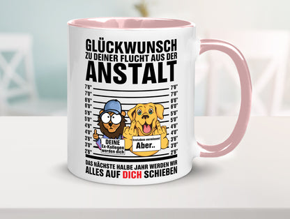 Glückwunsch zu deiner Flucht | Abschiedgeschenk v3 Geschenk Humor Geschenkidee