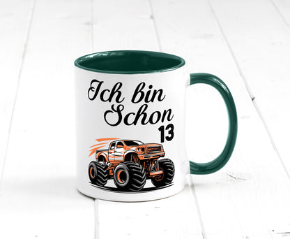 13. Geburtstag | Monster truck 13 Jahre Geschenkidee Humor Tasse