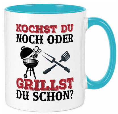 Grillst du schon? | Spruch Tasse Grillen Männer Geschenkidee Humor