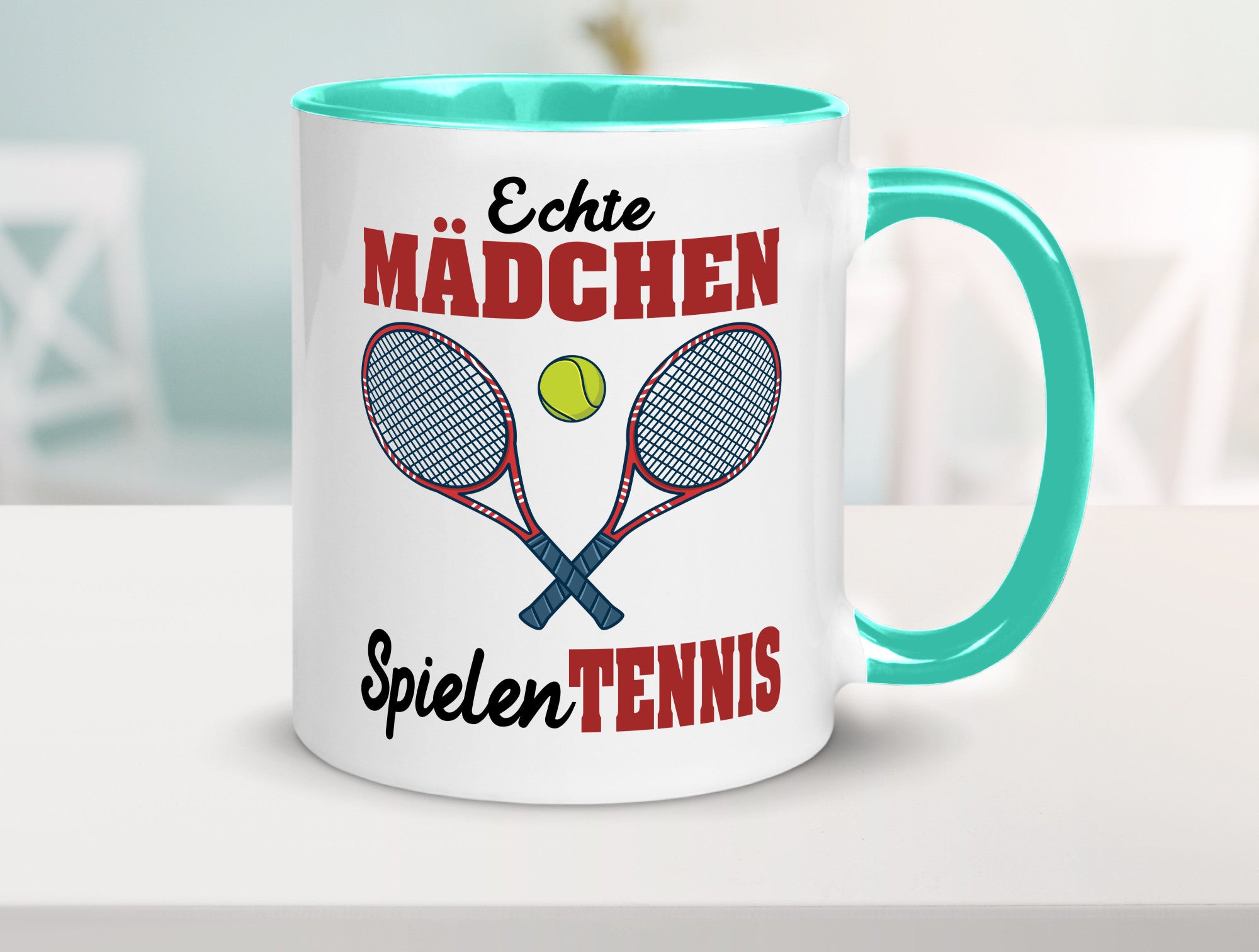 Echte Mädchen Spielen Tennis | Sport Geschenkidee Humor Tasse