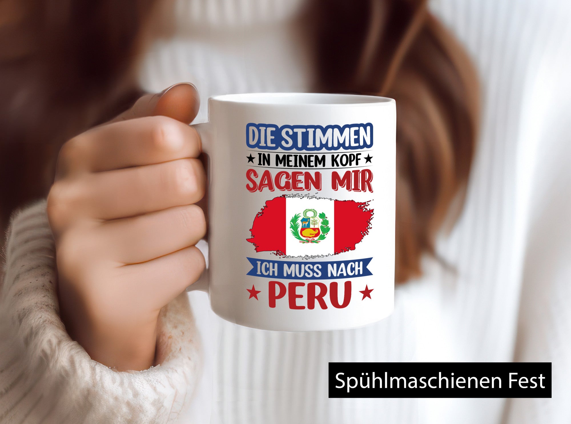 Peru | Urlaub Stimmen in meinem Kopf Traumland v2 lustiger Spruch Geschenk