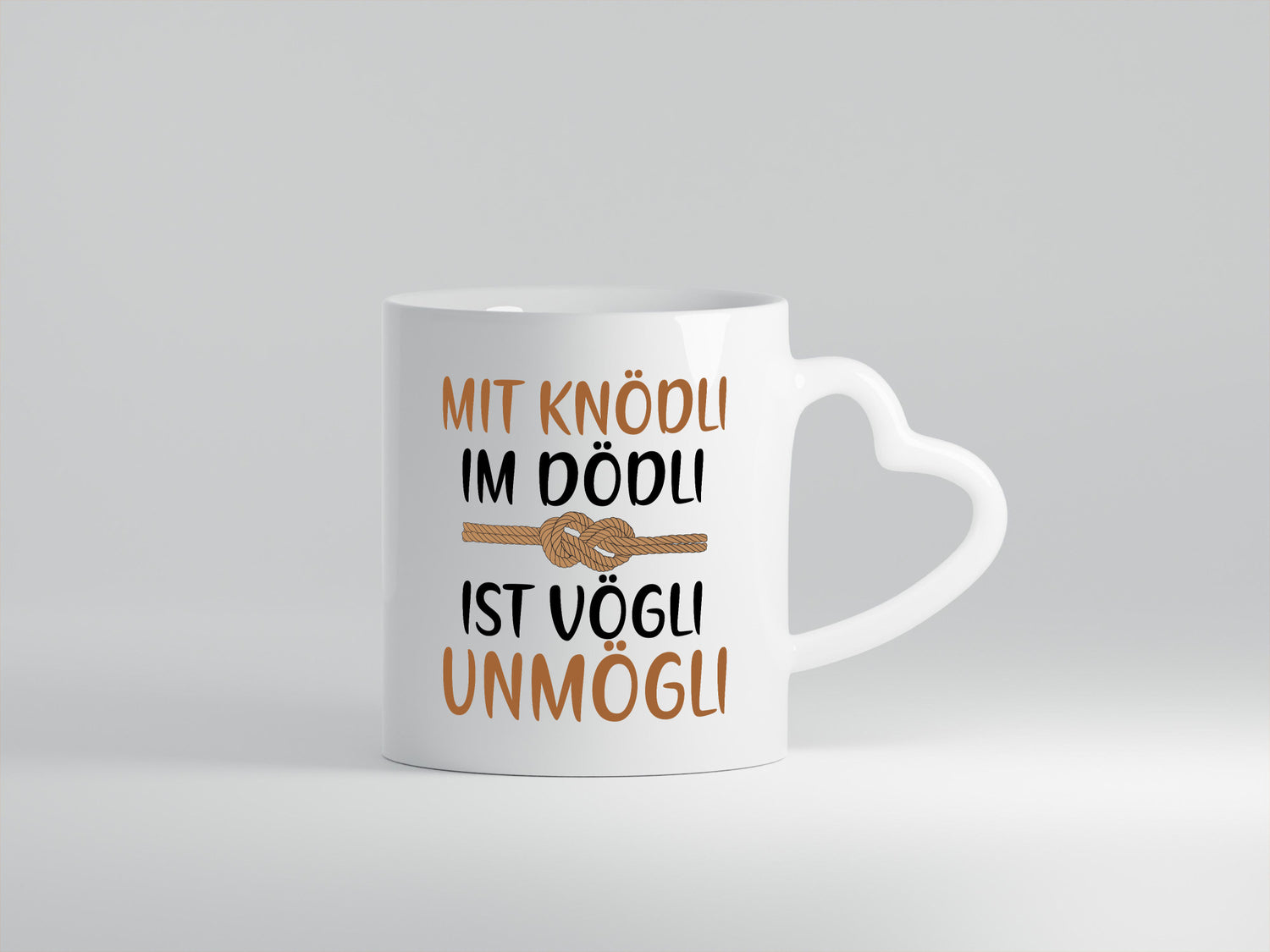 Mit Knödli ist Dödli Vögli unmögli | Knoten lustiger Spruch Geschenk Humor