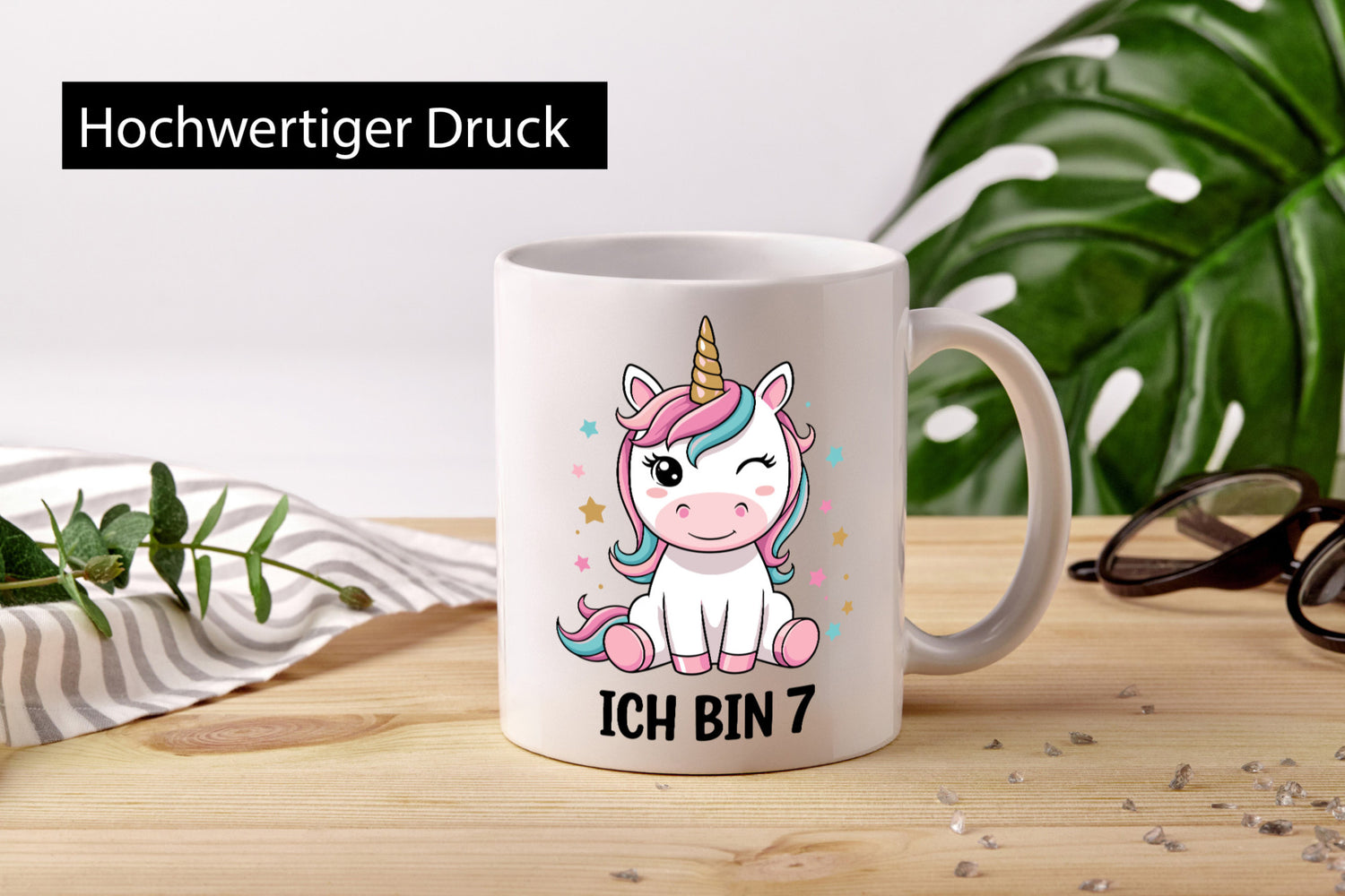 7. Geburtstag | 7 Jahre Einhorn Mädchen v2 Humor Geschenkidee Tasse