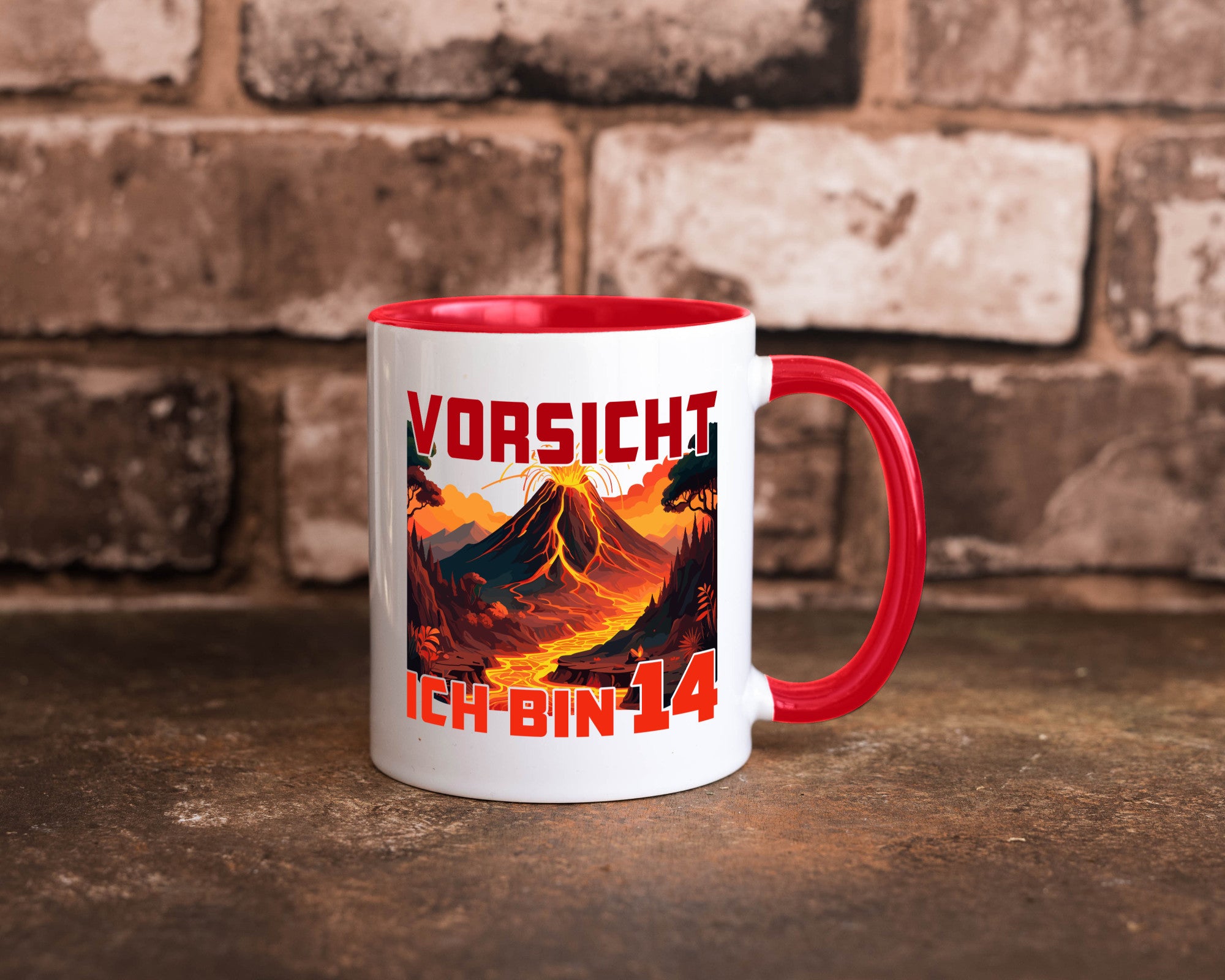 14. Geburtstag | 14 Jahre Vulkanausbruch Vulkan Geschenkidee Humor Tasse