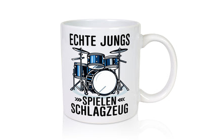 Echte Jungs spielen Schlagzeug | Drummer Geschenkidee Humor Tasse