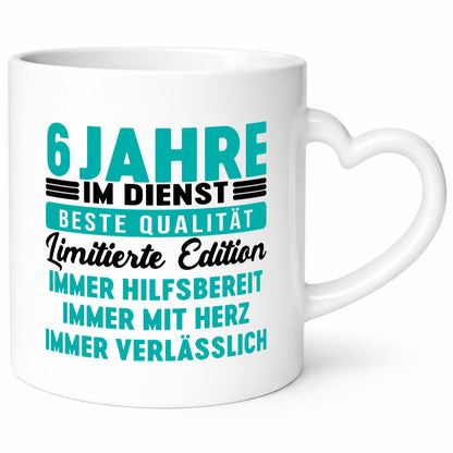 6 Jahre im Dienst | Jubiläum Arbeit v5 Geschenk Kollegen Büro lustiger Spruch