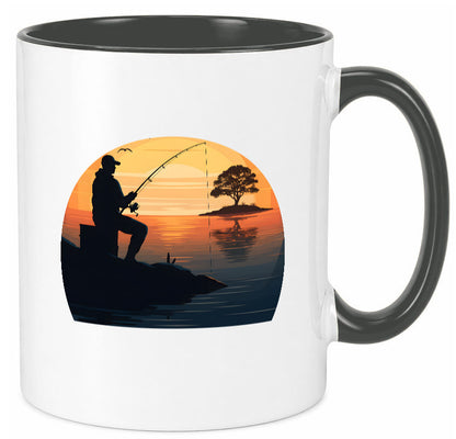 Angler | Sonnenuntergang Fischer Fische Angeln v2 Geschenk Humor Geschenkidee