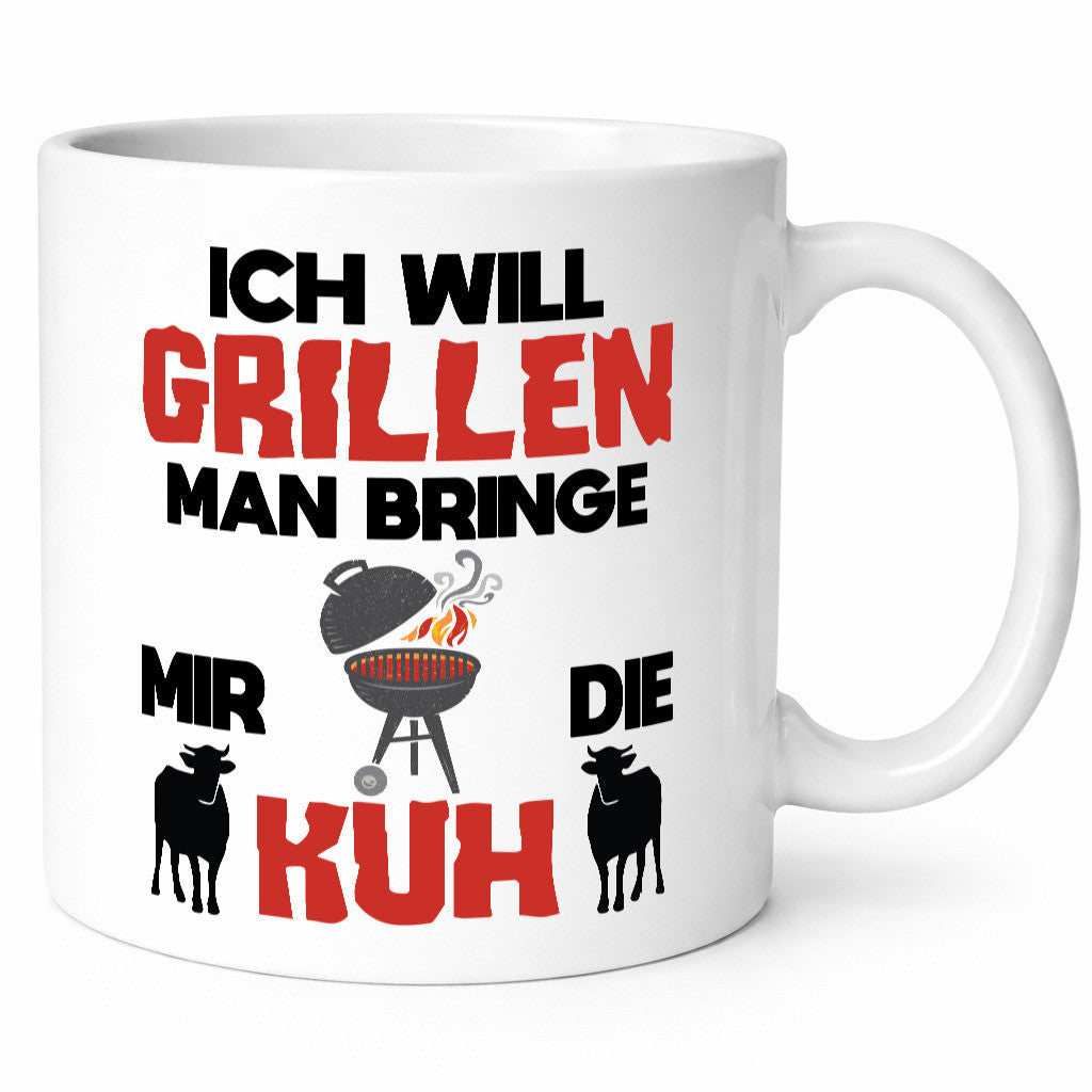 Ich will Grillen | Bring mir die Kuh Grillmeister Sommer Geschenk Humor