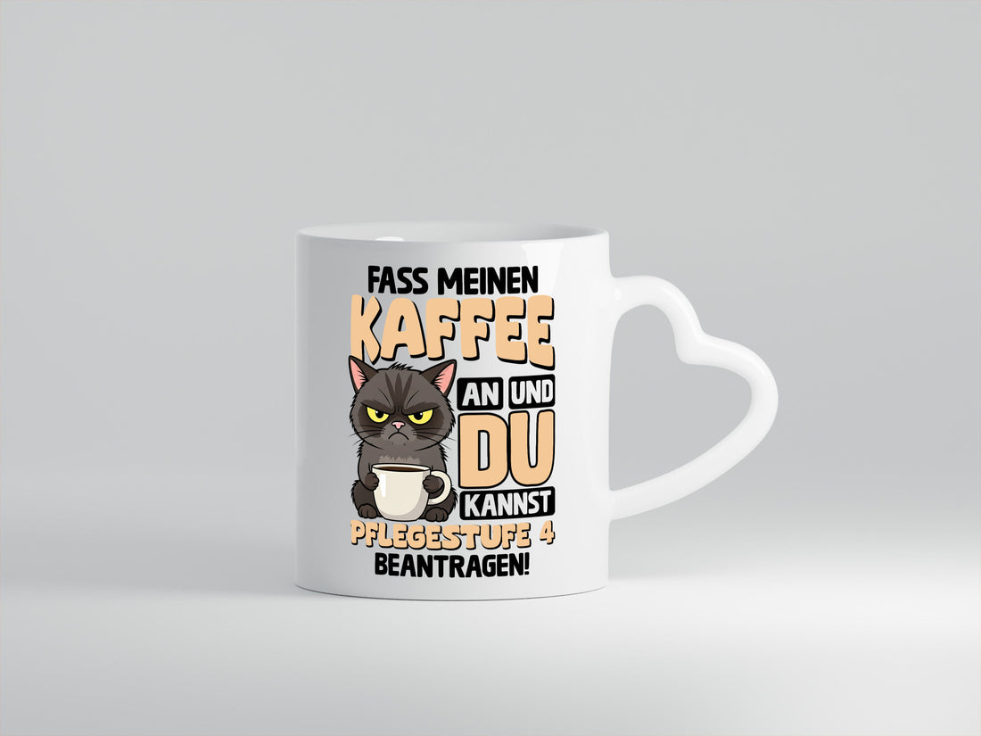 Fass meinen Kaffee an | Pflegestufe 4 Krankenschwester lustiger Spruch Geschenk Tasse