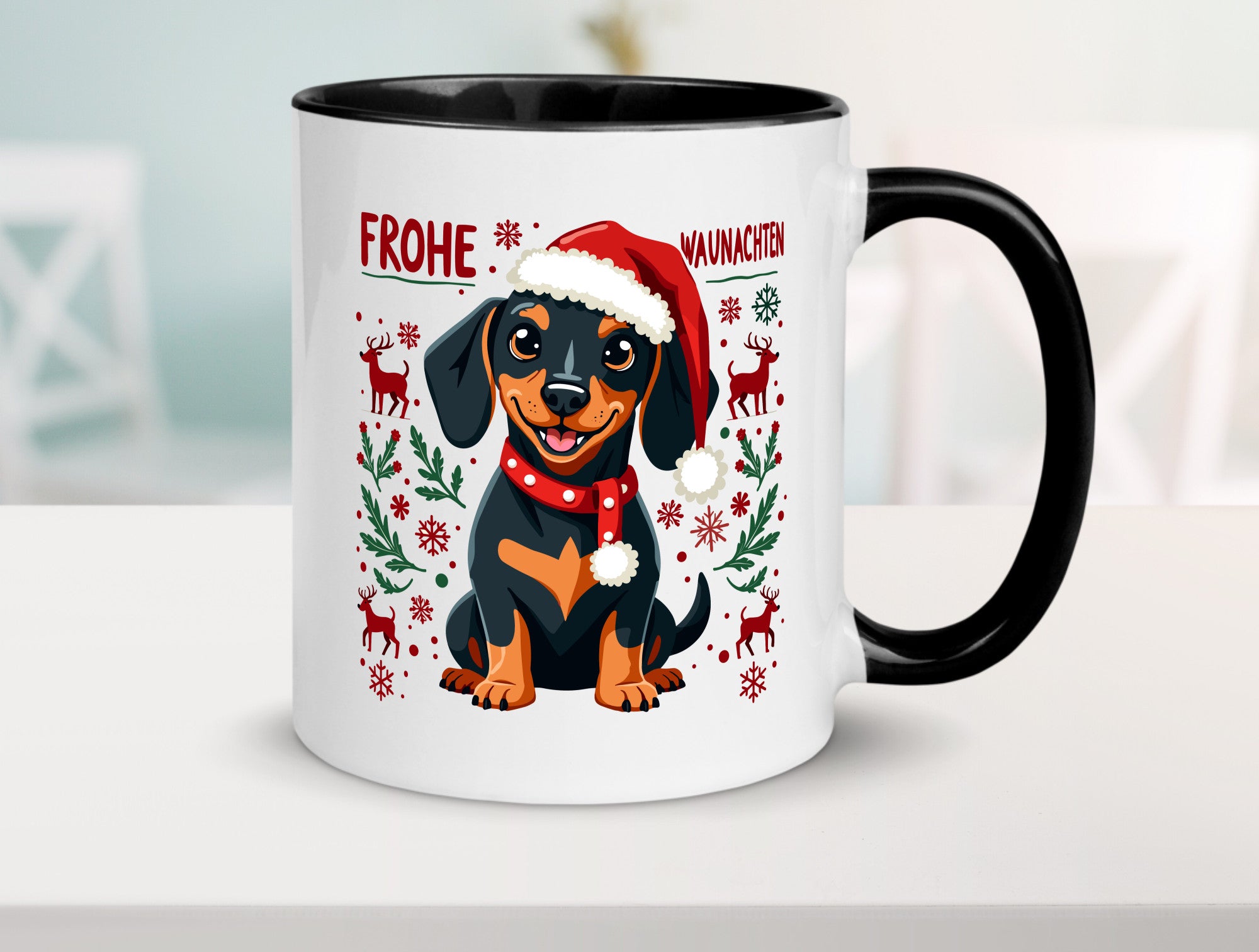 Frohe Waunachten | Ugly Christmas Weihnachtshund v2 Humor Tierliebhaber