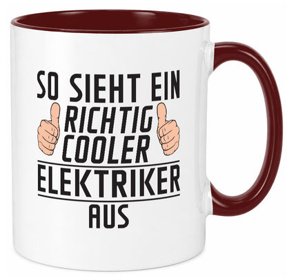 Richtig Cooler Elektriker | Elektronik Elektrotechnik Geschenk Humor Tasse