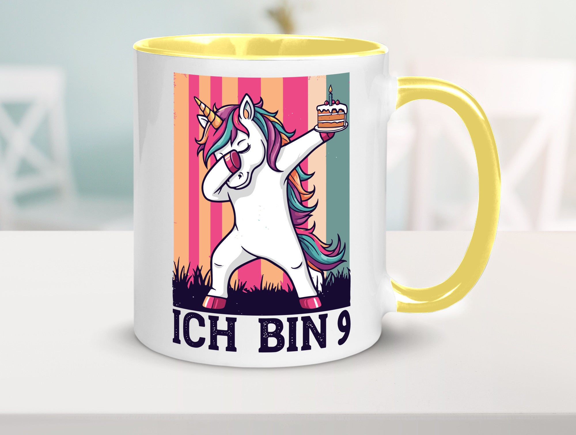 9 Geburtstag | Einhorn Damping Mädchen Humor Geschenkidee Tasse