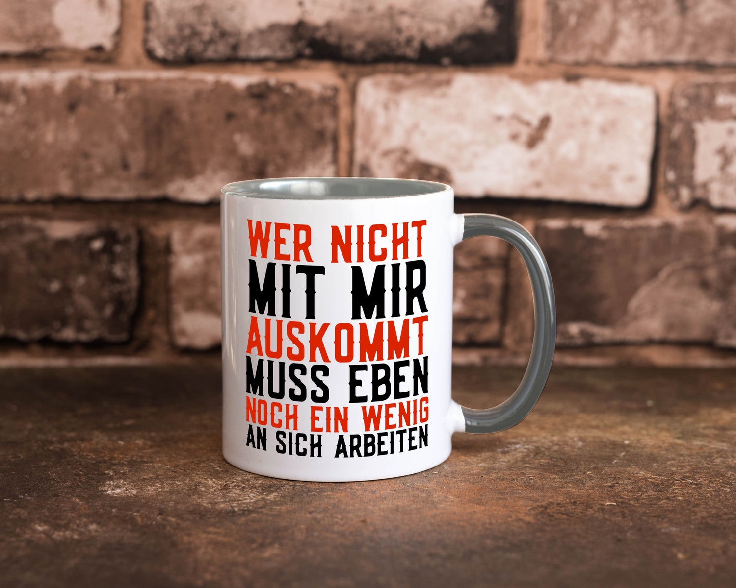 Wer nicht mit mir auskommt | Selbstbewusst witziger Spruch Geschenkidee Humor