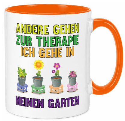 Andere gehen zur Therapie ich gehe in meinen Garten lustiger Spruch Geschenk Tasse