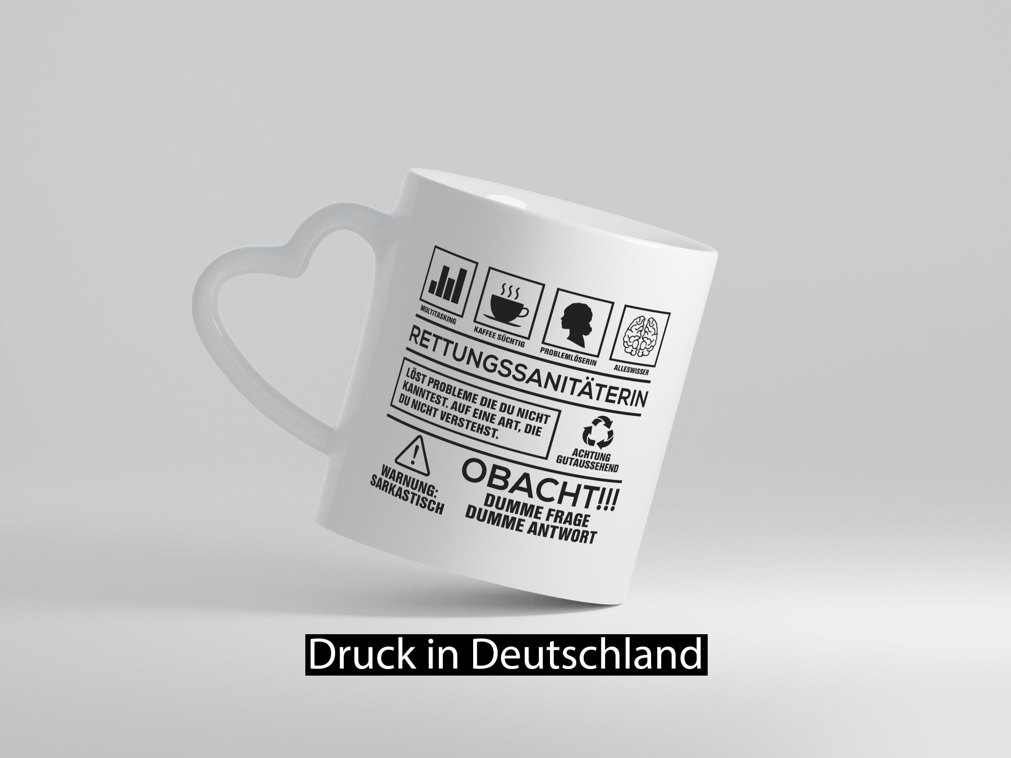 Achtung Probleme Rettungssanitäterin | Sanitäter Geschenkidee Humor Tasse