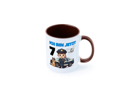 7. Geburtstag | 7 Jahre Polizei Kind Polizeiauto Humor Geschenkidee Tasse
